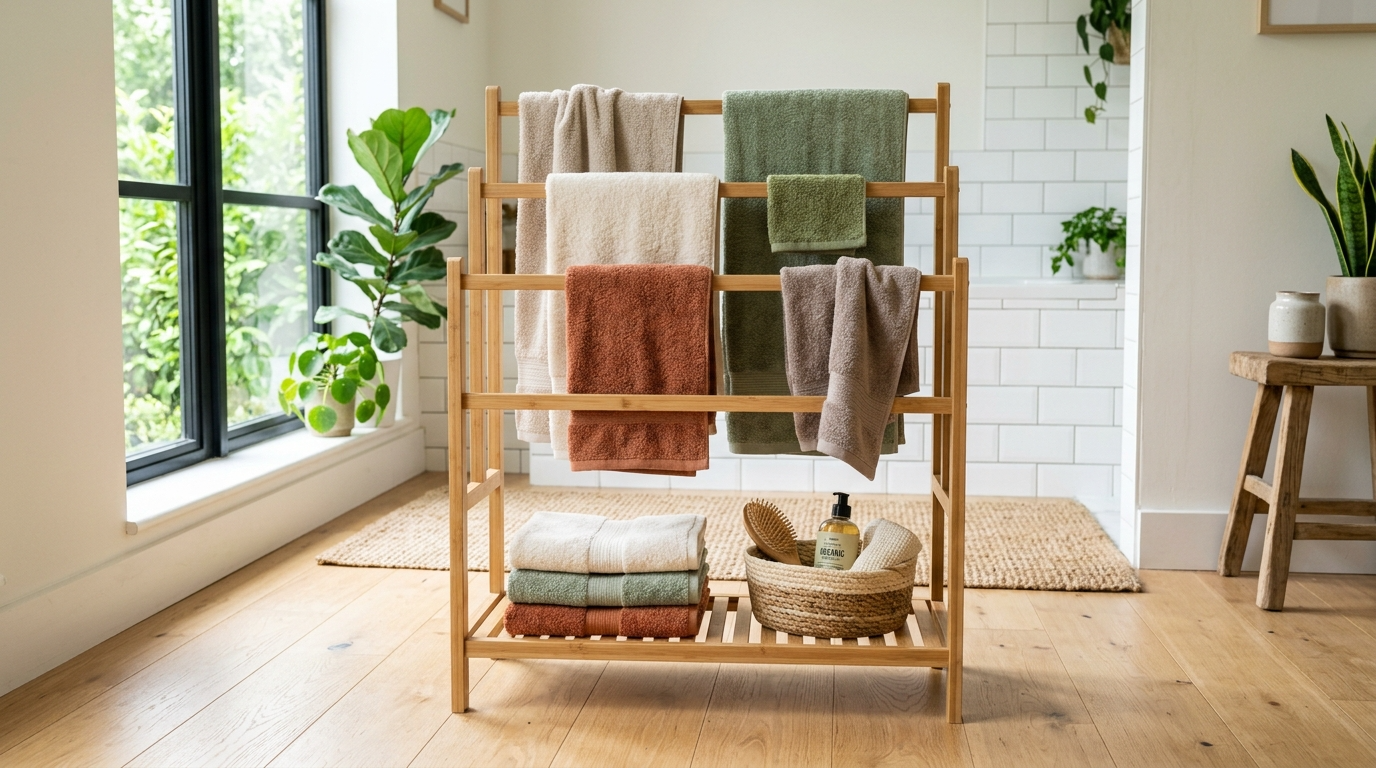 Place towel storage where it supports the routine
